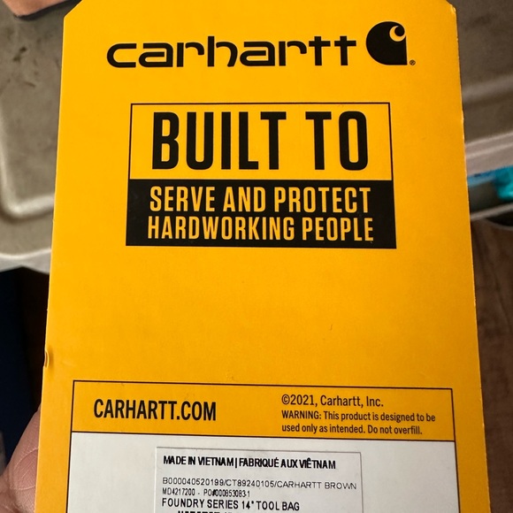 BNWT CARHARTT HEAVYWEIGHT TOOL BAG - Picture 3 of 7
